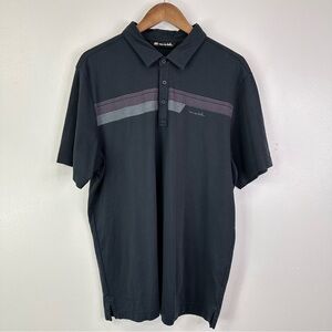 Travis Mathew Tidal Wave Golf Polo Black‎ Size XL